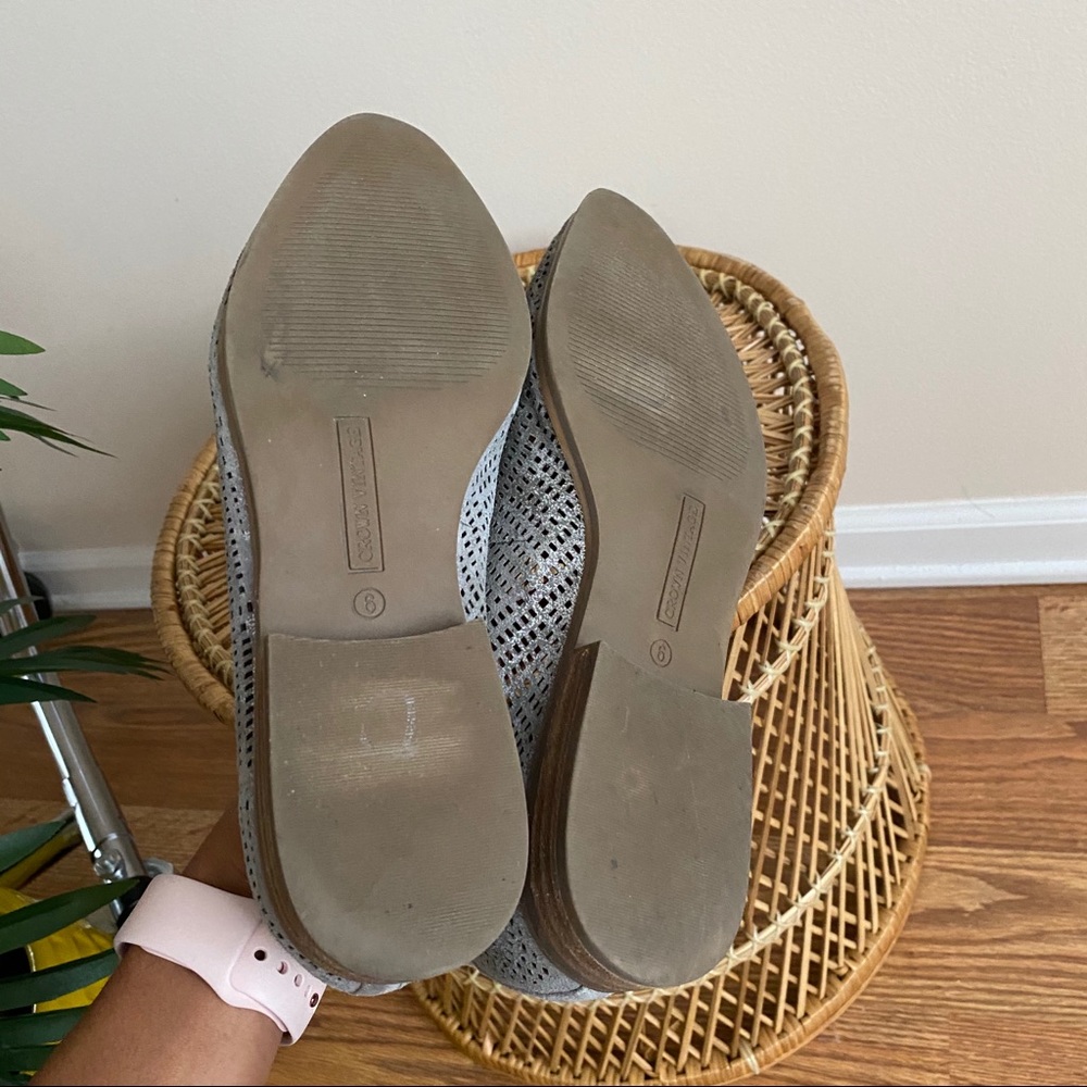 Crown Vintage Pewter Perforated Loafers 6 - Picture 9 of 10